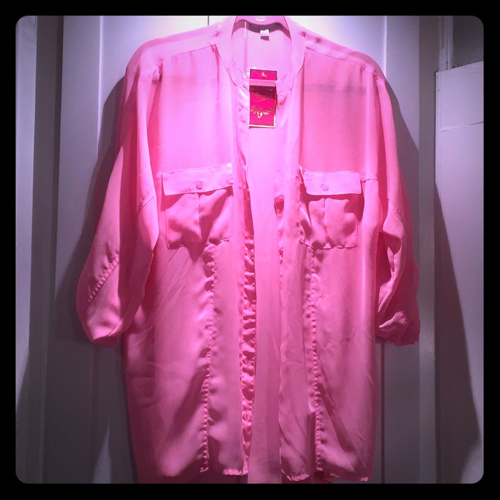 Sheer button down